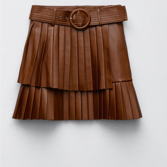 Zara Skirts Zara Leather Mini Skirt Poshmark